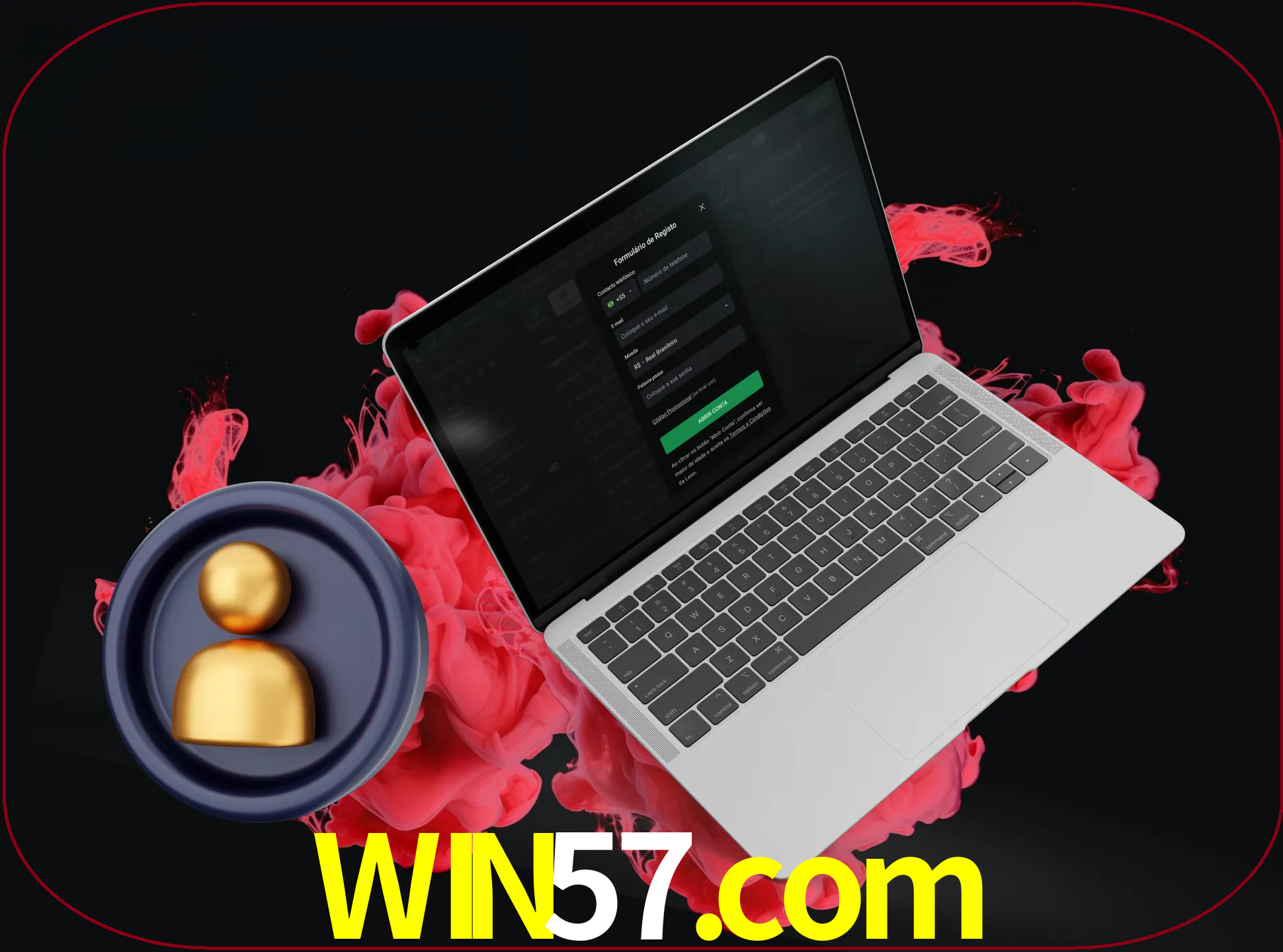 No cabeçalho do site win57, clique no botão que o levará a um formulário especial onde terá de introduzir as suas informações actuais.