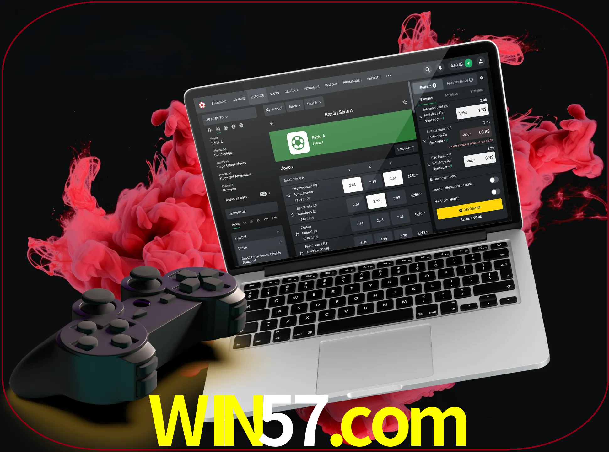 Visite a secção especial de jogos de vídeo em win57 para descobrir em que jogos pode apostar e ganhar muito dinheiro.