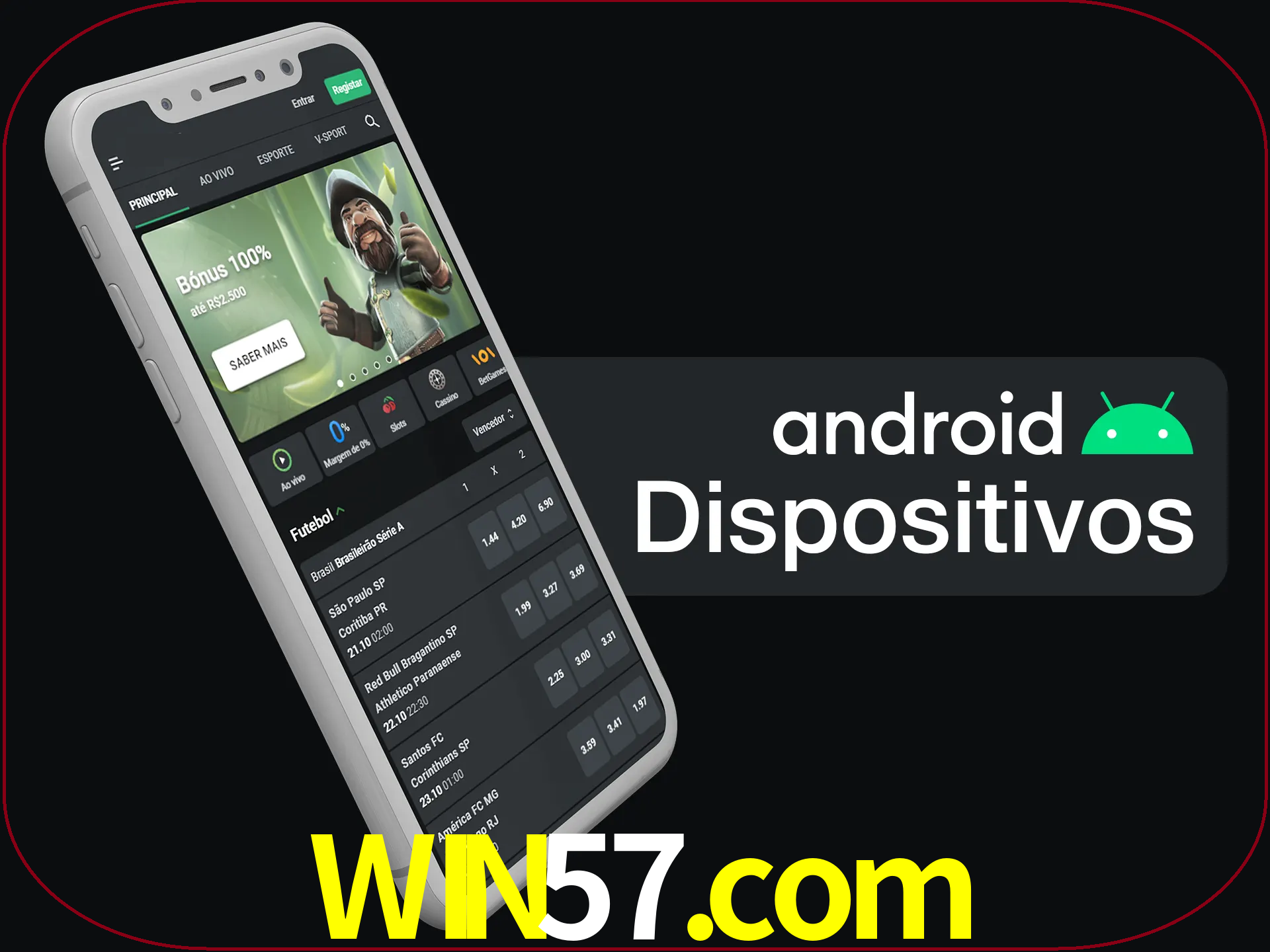 O aplicativo suporta a maioria de todos os dispositivos Android.