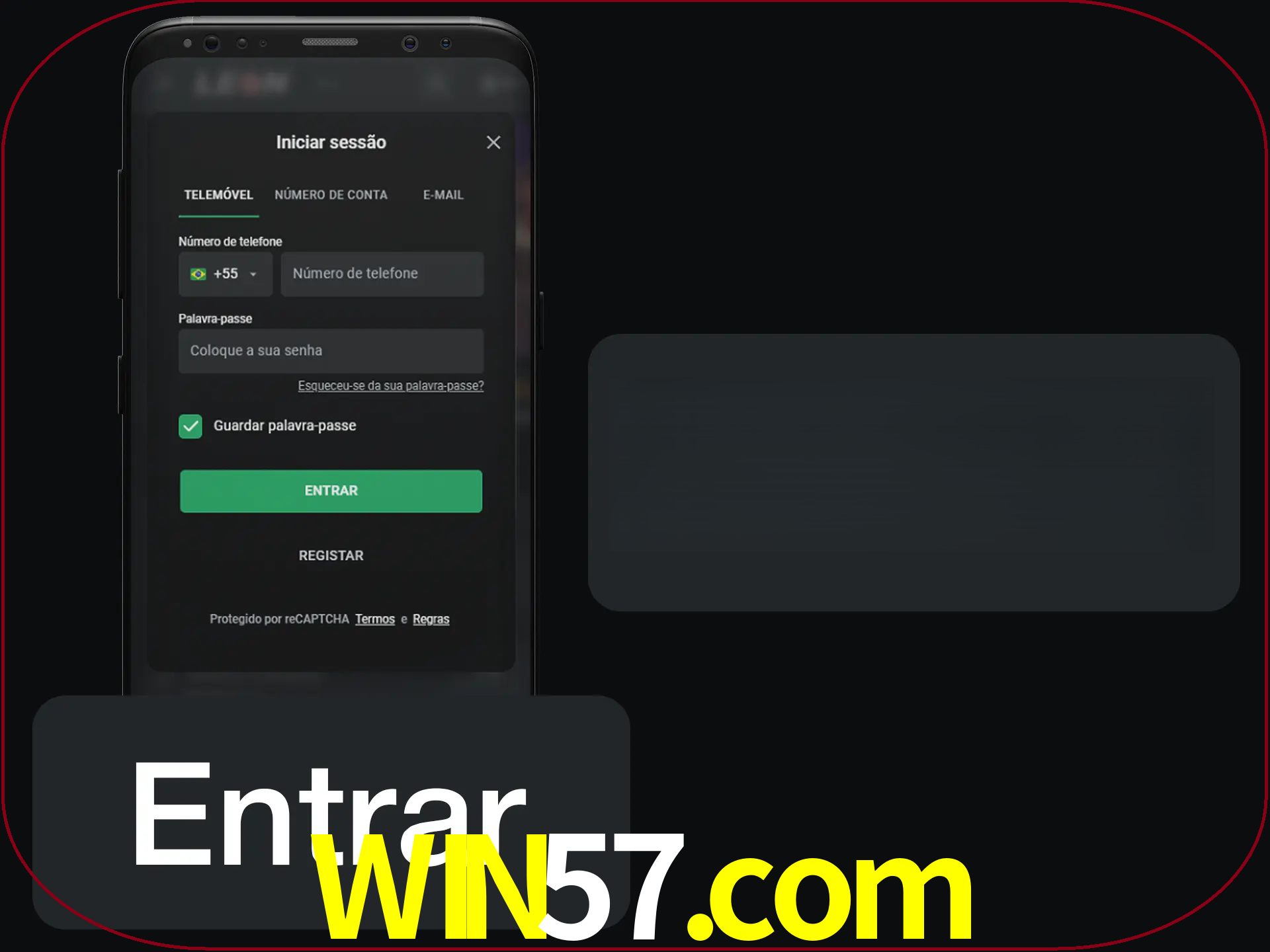 Faça o login para começar a apostar e jogar no cassino.