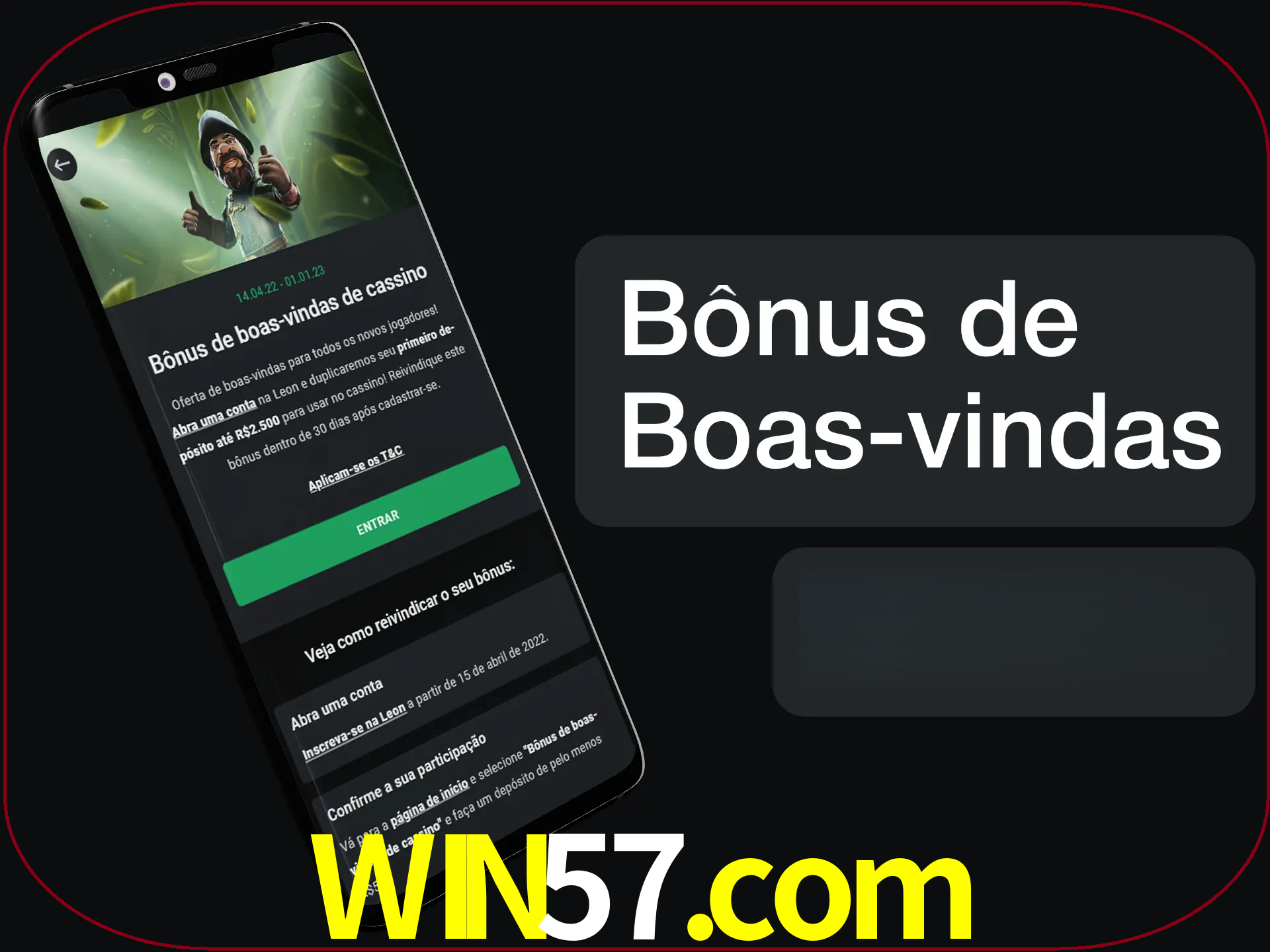 Não se esqueça de usar o bônus de boas-vindas.